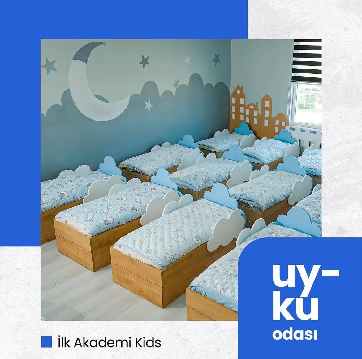 Bulut temalı uyku odası